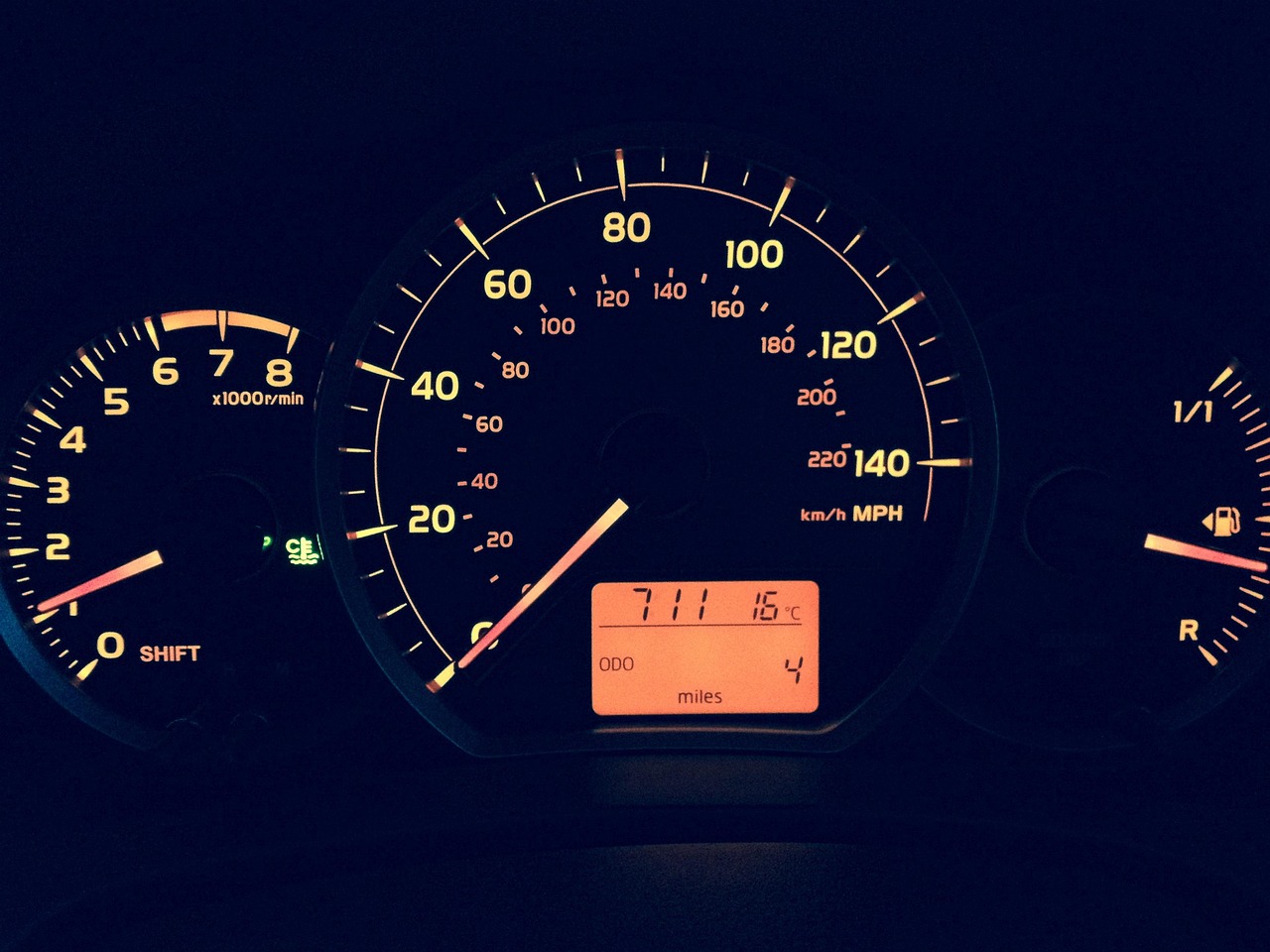 車の走行距離計(オドメーター)